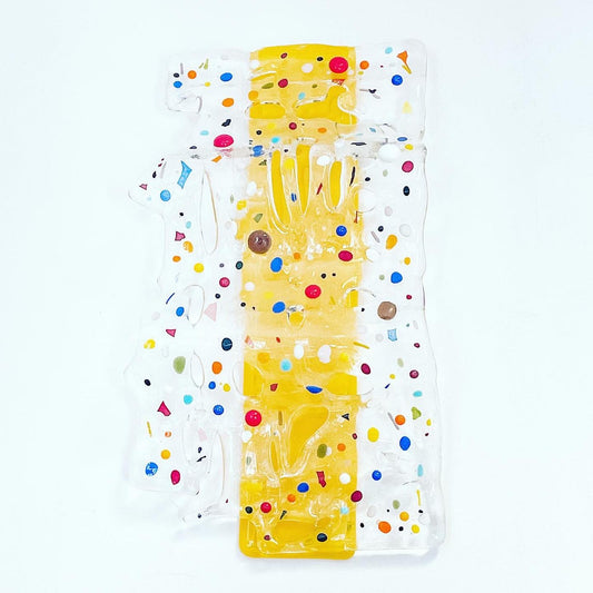 GLASS SOL: Abstract Glass Art Wall Panel