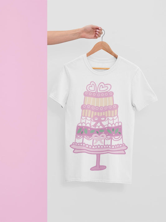 Pink Wedding Cake SVG PNG JPG | Bridal Shower Cake Clipart