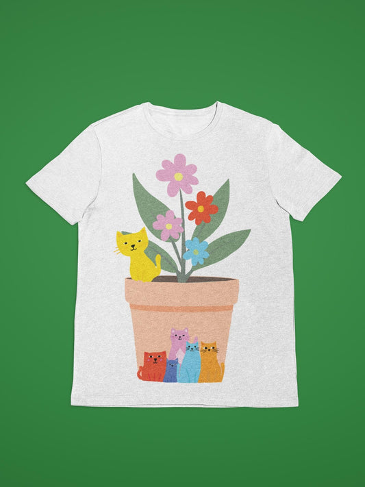 Cat Planter SVG PNG JPG | Cute Cat Clipart Bundle