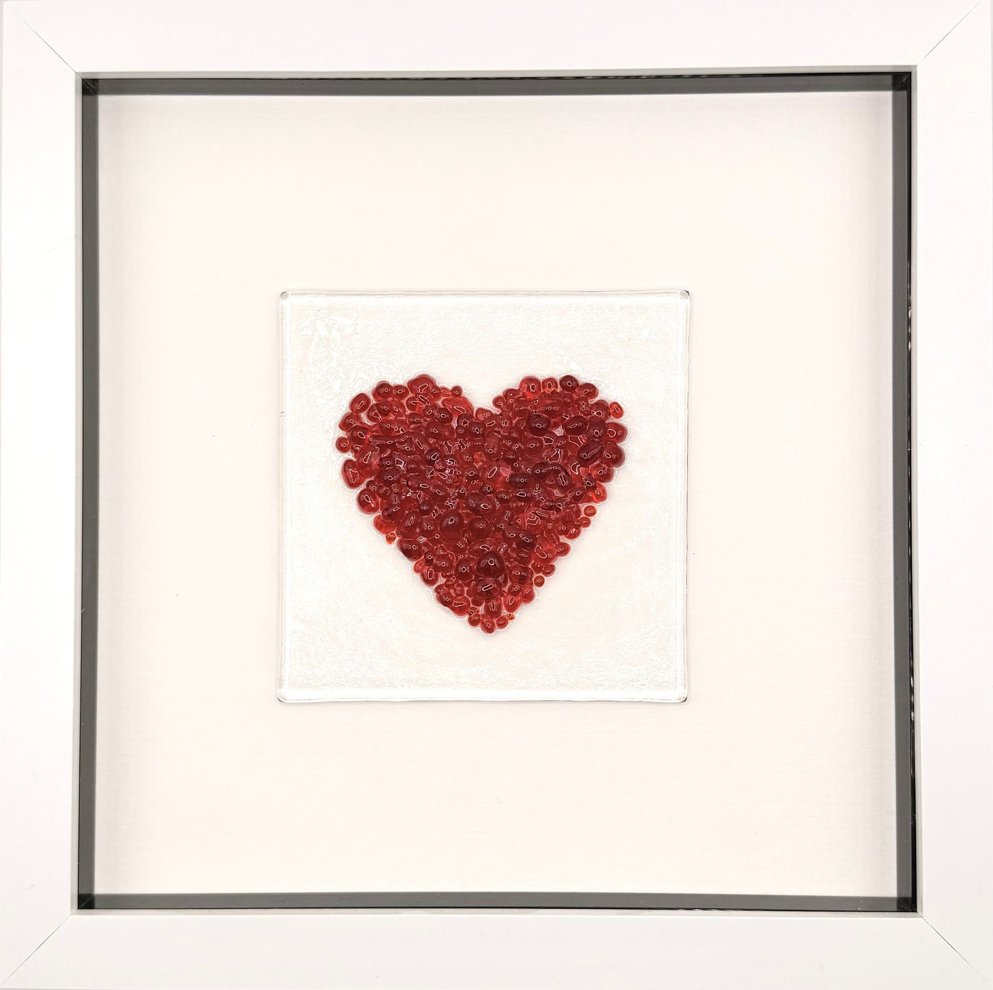 Red Glass Heart Framed Art