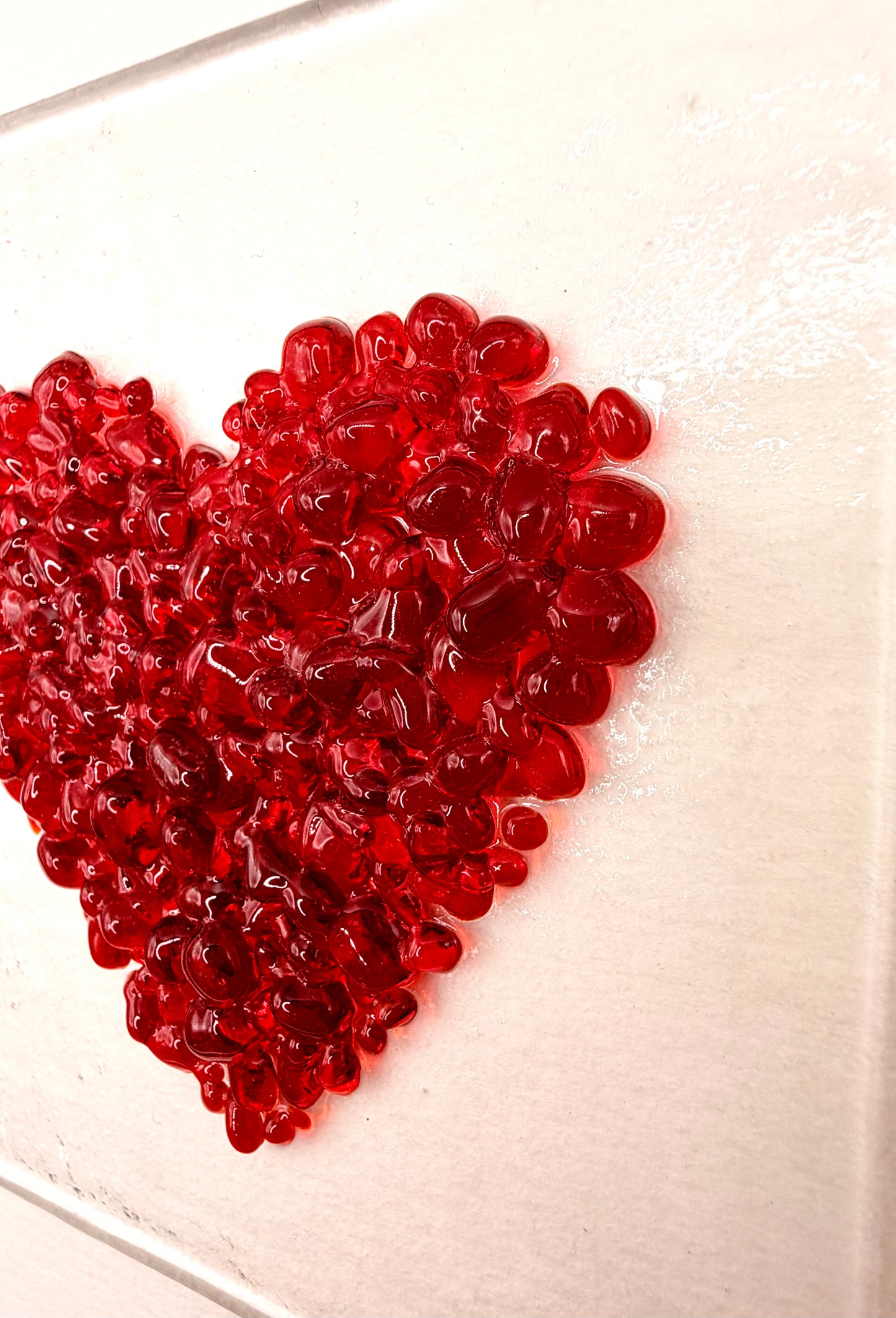 Red Glass Heart Framed Art