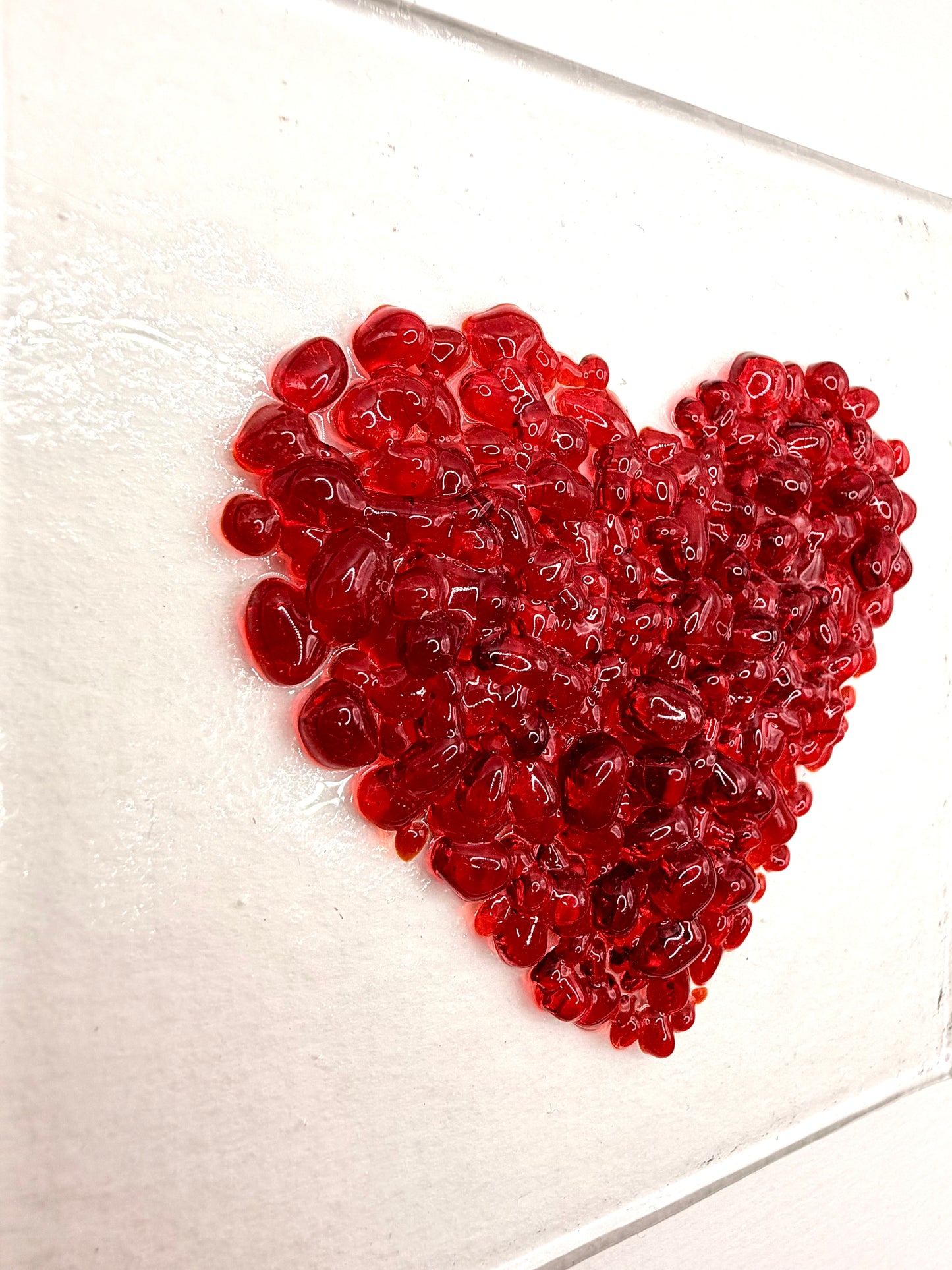 Red Glass Heart Framed Art