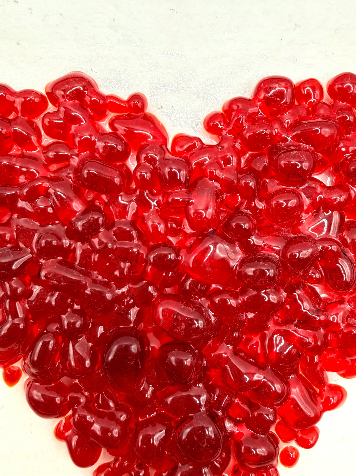 Red Glass Heart Framed Art