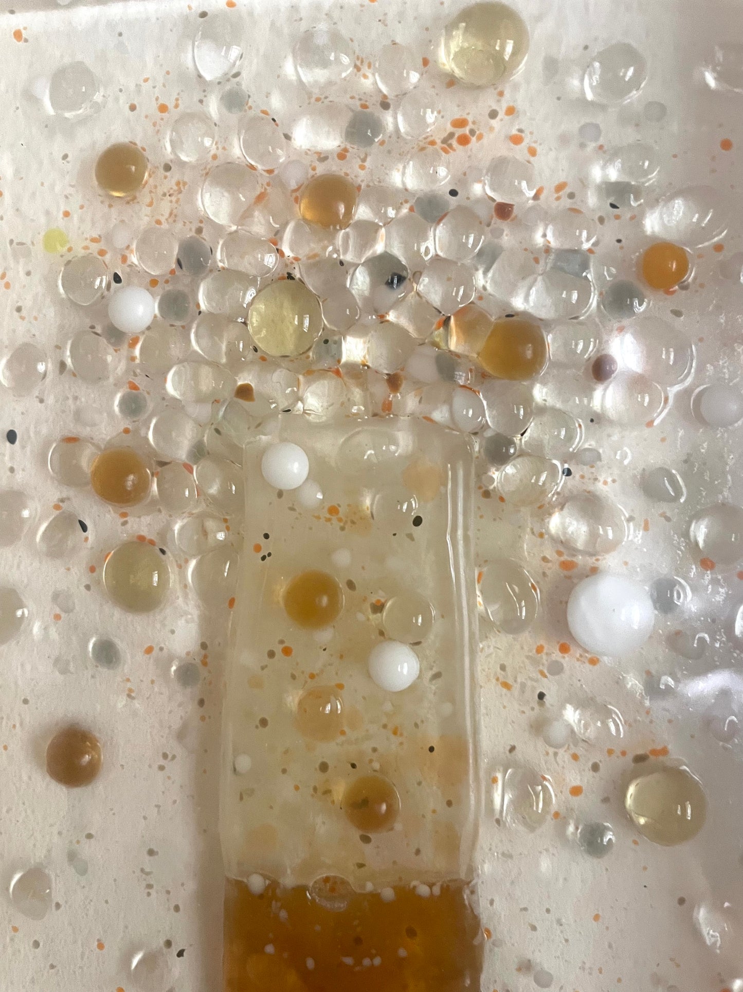Champagne Framed Glass Art