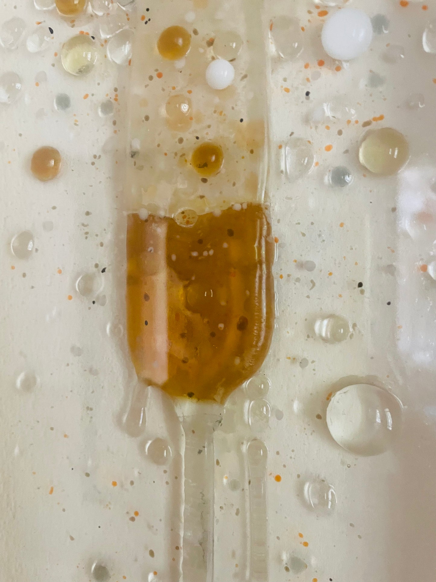 Champagne Framed Glass Art