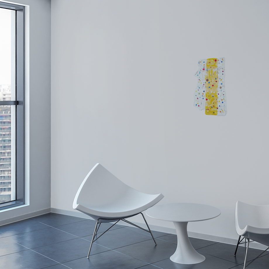 GLASS SOL: Abstract Glass Art Wall Panel