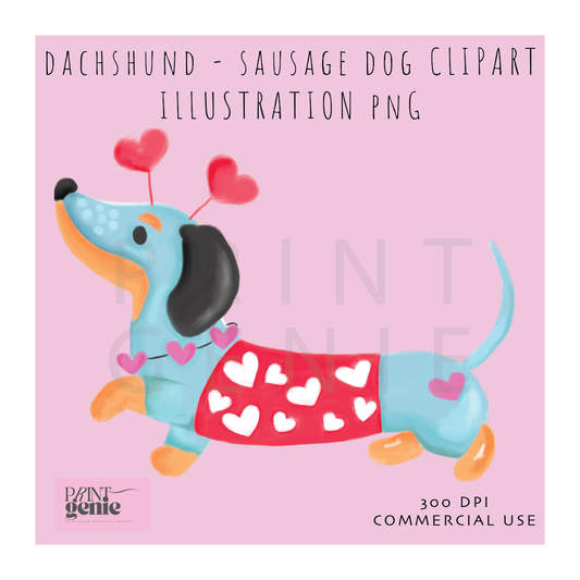 DACHSHUND CLIPART DIGITAL DOWNLOAD