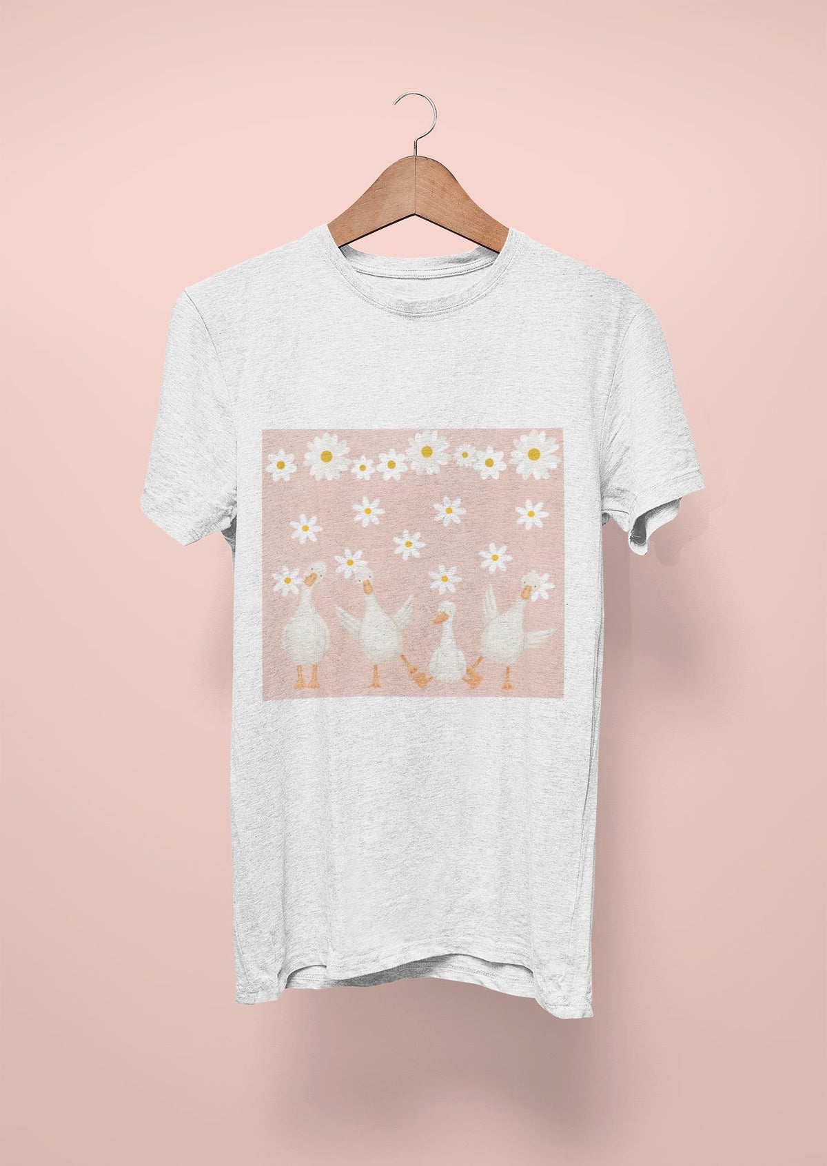 Goose Duck Tumbler Wrap PNG | Daisy Floral 20oz Skinny Tumbler Design
