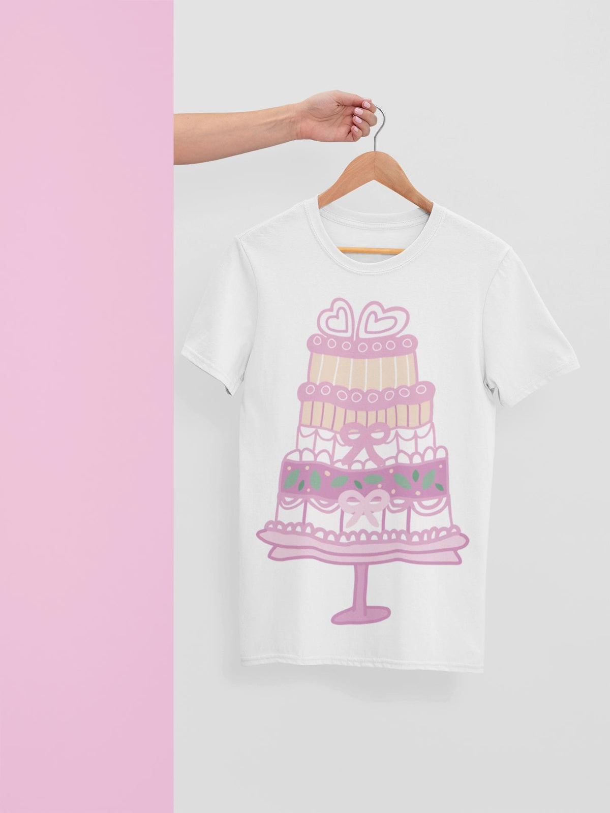 Pink Wedding Cake SVG PNG JPG | Bridal Shower Cake Clipart