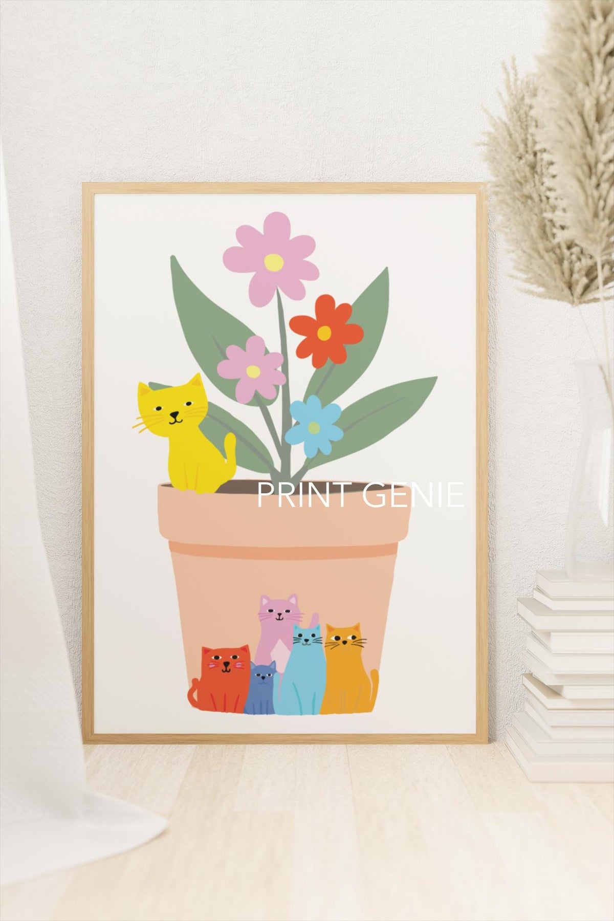 Cat Planter SVG PNG JPG | Cute Cat Clipart Bundle