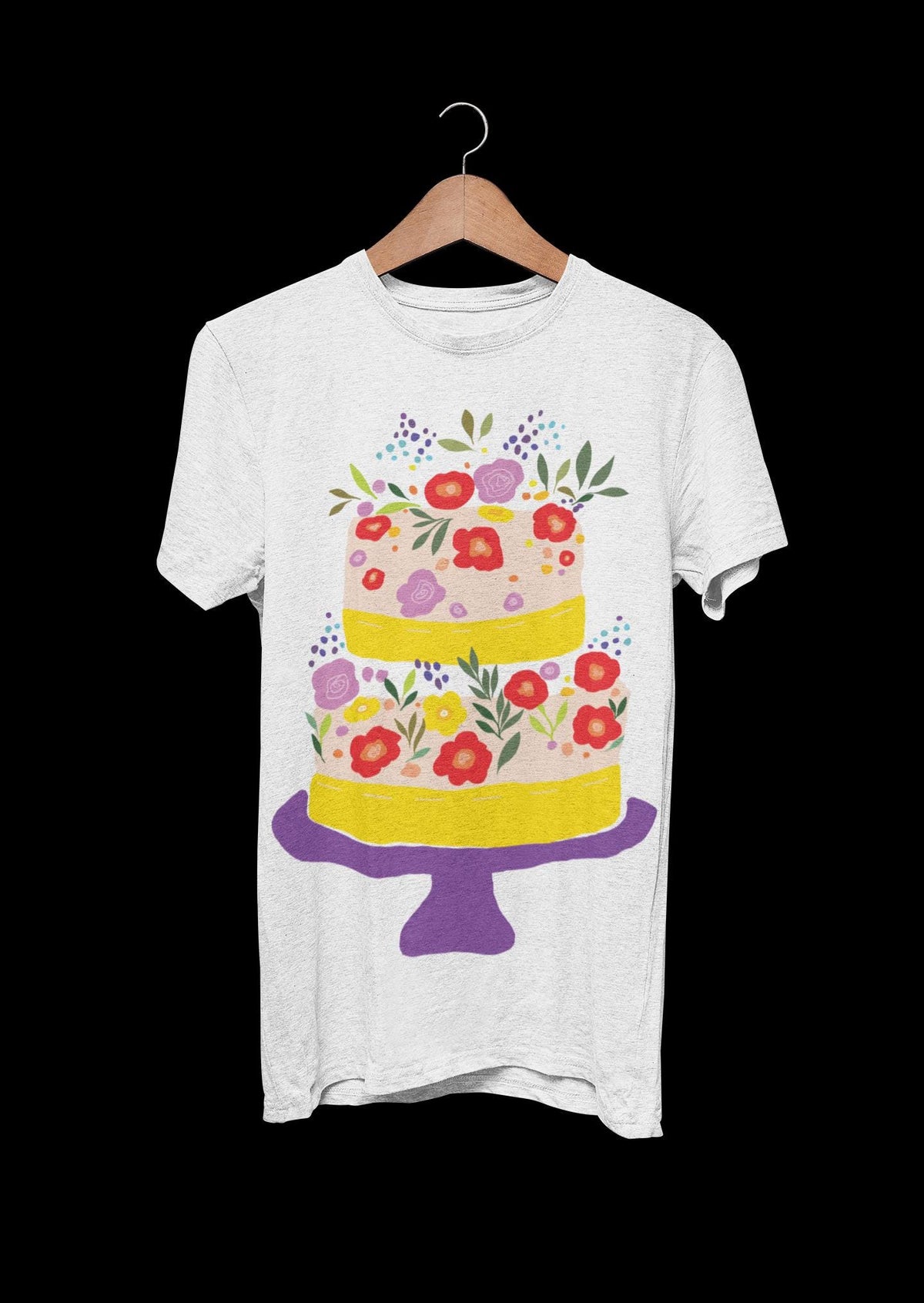 Floral Tiered Cake SVG PNG JPG | Birthday Cake Clipart