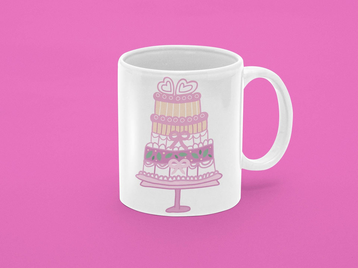 Pink Wedding Cake SVG PNG JPG | Bridal Shower Cake Clipart
