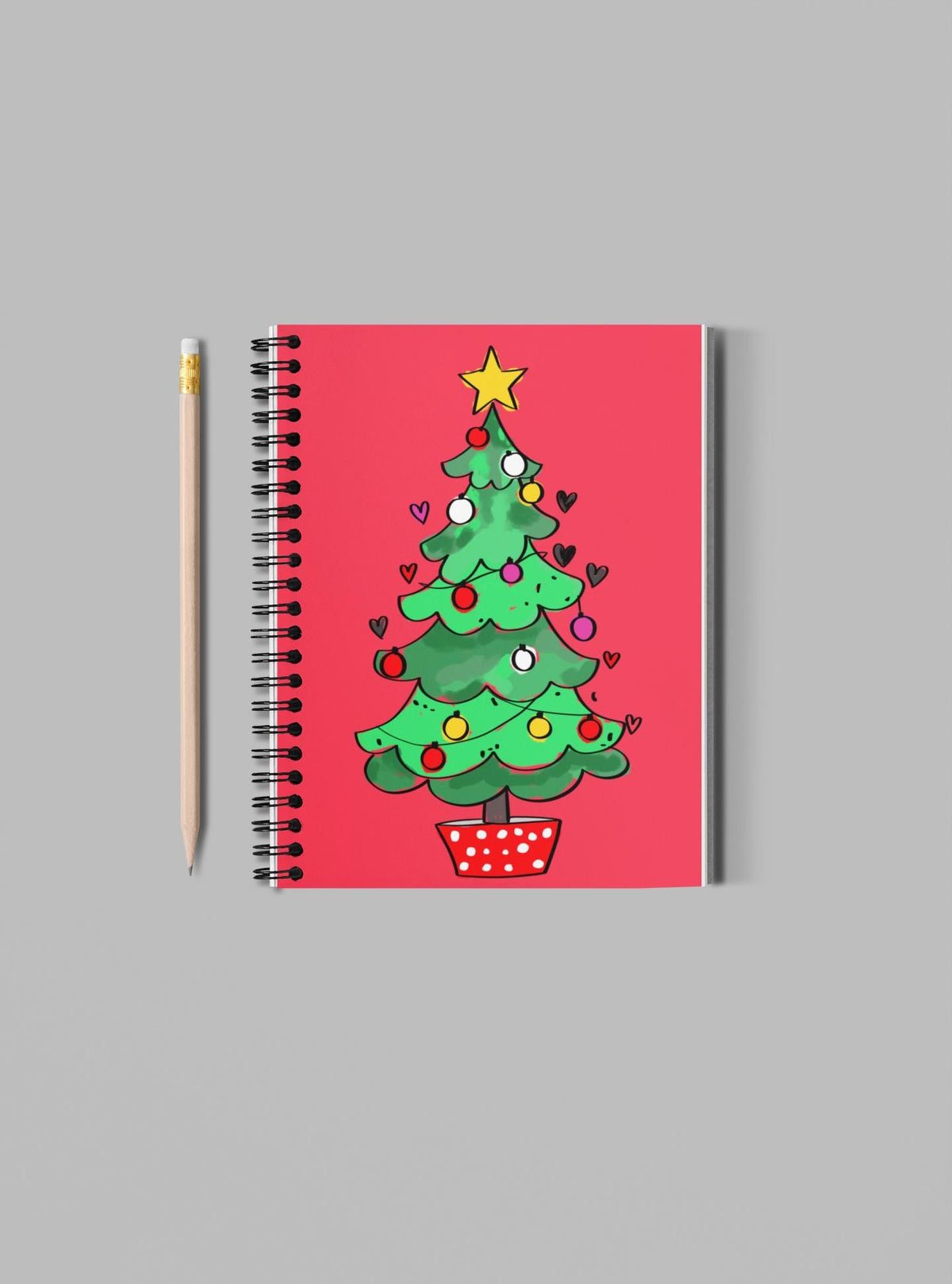 Christmas Tree Clipart Bundle, 5 Colourful Christmas Trees PNG JPG